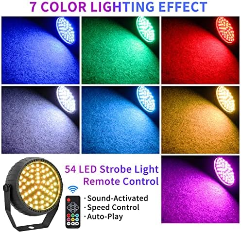 Telbum Strobe Light, 54 LEDS RGB SUPER-BRIPLE