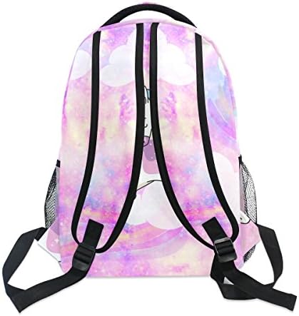 Jstel Rainbow Unicorn School Backpacks for Girls Kids Bookbag Saco de Bolsa de ombro da Escola Primária