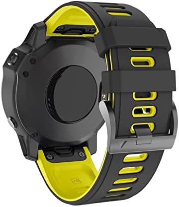 Kavju 22 26mm de faixa de relógio de ajuste rápido para Garmin Fenix ​​6x Pro Watch Silicone EasyFit Band para Fenix