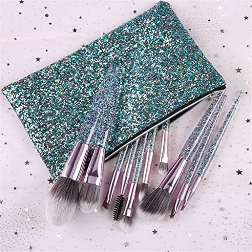 Jeonswod 10pcs/conjunto de pincéis de maquiagem de glitter cristal