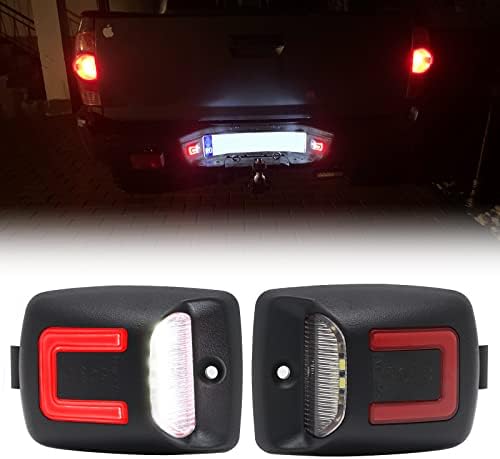 Luz de placa de led de tubo de néon OLED vermelho para 2005-2015 Tacoma & 2000-2013 Tundra de picapes Tag lâmpada 6000k diamante