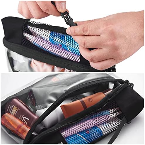 Livanz Travel Saco de higiene pessoal para homens, pendurando kit de lavagem transparente kit de barbear à prova d'água da