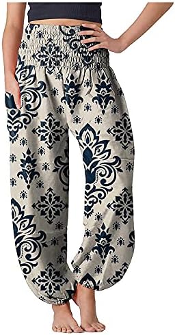 Calças de ioga sexy para mulheres bunda com calça hippie de top boho pajama confortável pijama yoga calça feminina boho calças