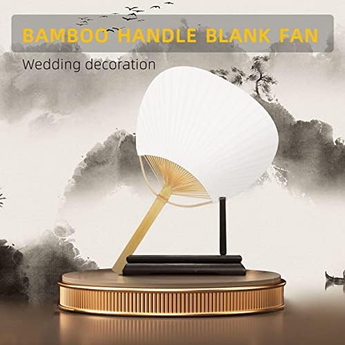 BMocoen 24pcs/lote fã de paddle branco para decoração de casamento