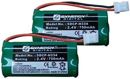 Synergy Digital Cordless Phone Battery, compatível com ATT TL86003 Telefone sem fio inclui: 2 x baterias SDCP-H334