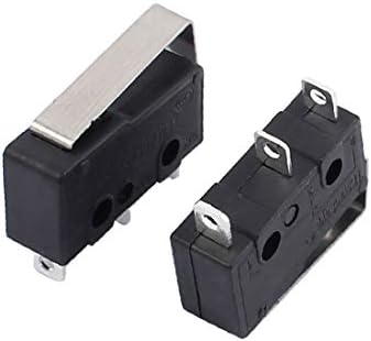 X-Dree 5pcs AC250 / 125V 5A 3 Terminais Micro-Switch de alavanca de alavanca momentânea de 18 mm Black KW12-7 (5pcs AC250 / 125-V