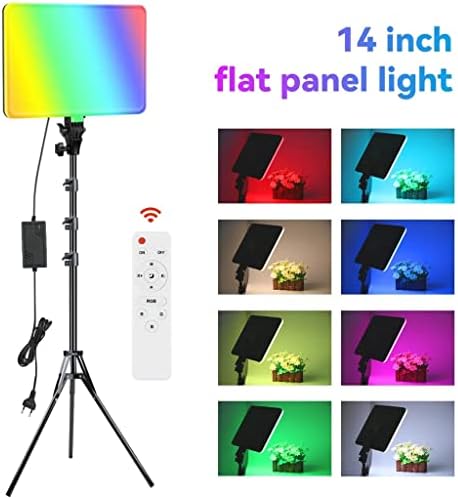 Lukeo RGB Video Lights Studio LED Placa plana Lâmpada tripé 360 ° Full Dimmable Remote Control Fotografia Iluminação