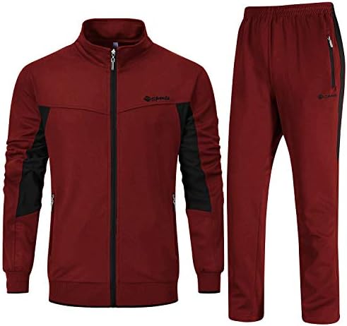 Rdruko Men's Tracksuit Athletic Full Zip Casual Sports Jogging Gym Sweatshol