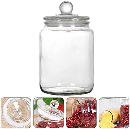 Slnfxc Glass Airtight Jars domésticos frascos de vidro grandes frascos de picles claros alimentos de cozinha e frascos de armazenamento
