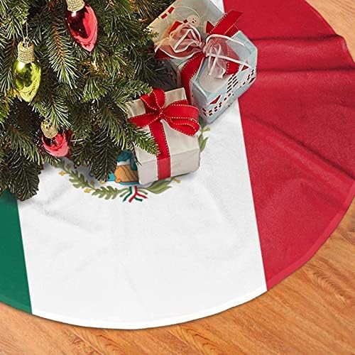 Saia da árvore de Natal, bandeira de 30-48 polegadas de tapete de árvore do México para decorações de Natal Ornamentos de