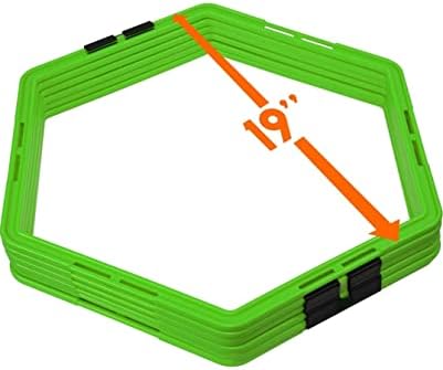 Speed ​​Agility Training Ladder 6 Rings Conjunto, Treinamento de Footwork para Footilidade e Speed ​​Studles Ladder,