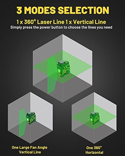 APEXFORGE X5 147 pés de nível de laser verde 360 ​​° + V1 53 Tripé com remoto