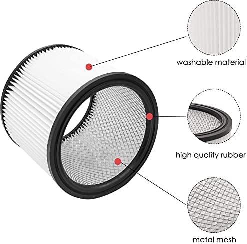 Filtro de substituição SafercCTV, Filtro molhado e seco de compra VAC 90304 Compatível com 5 galões e a maioria dos 90304