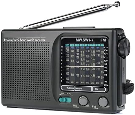 XXXDXDP Rádio portátil FM MW SW 9 Bandas World Receiver Retro Pocket Speaker