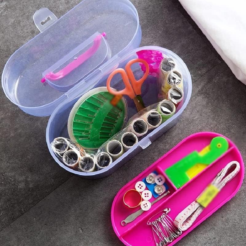 Lukeo Multifuncional Diy Sewing Kit de costura Caixa de costura Conjunto de bordados de bordados de colchas de bordado