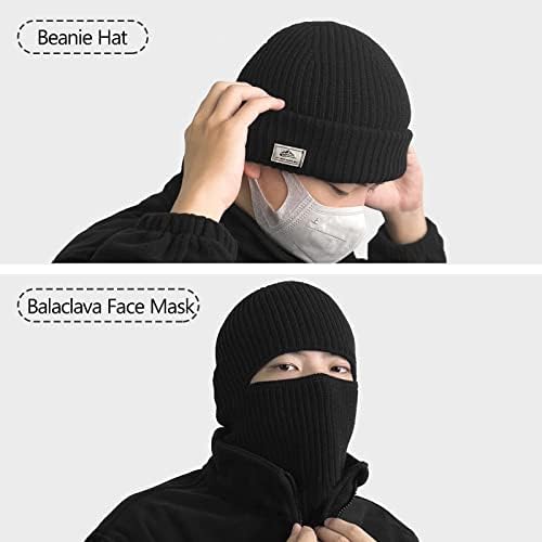Chapéus de gaiol de dupla finalidade ， máscara facial de balaclava para homens gorros de malha de máscara de máscara de esqui de