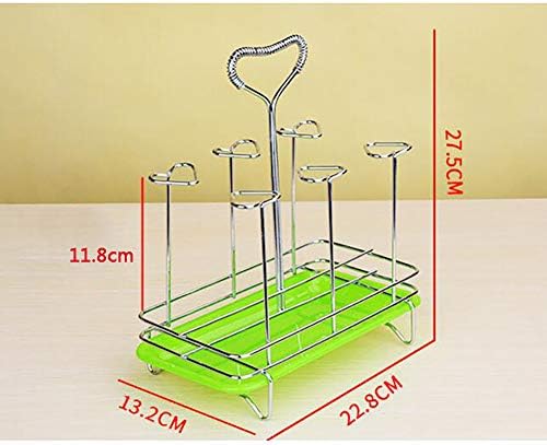 Porta de xícara de café para café, organizador de caneca de aço inoxidável secador de rack de drenagem com 9 canecas