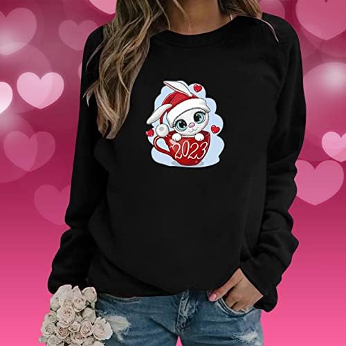 Dia dos Namorados Feminino Love Impresso Sweotshirts