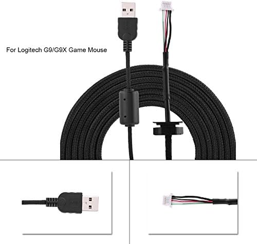 Cabo de mouse USB Sanpyl para mouse de jogo G9/G9X, acessório de reparo de linha de mouse de substituição