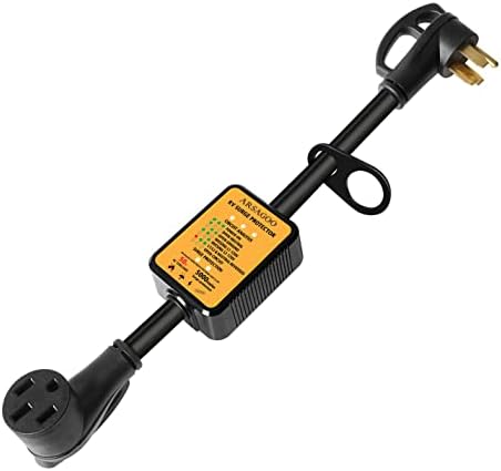 Protetor de pura portátil portátil de Arsagoo 50 amp - analisador de circuito RV com proteção integrada de proteção de surto