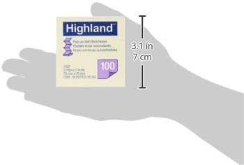 Notas pegajosas do Highland Pop-up, 3 x 3 polegadas, amarelo, 12 pacote