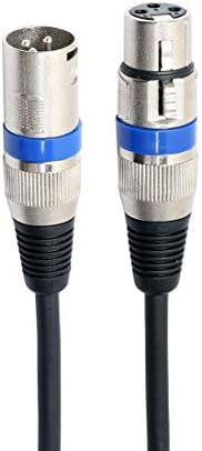 Takasei Cevada 5m 3 pinos XLR Male para XLR Cordão de áudio de microfone de microfone escudo fêmea.