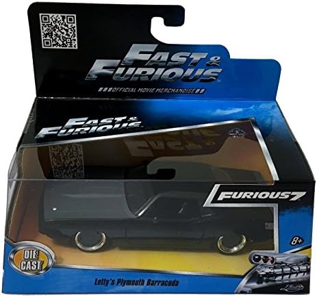 Jada 97206 Velozes e Furiosos 7 Letty's Plymouth Barracuda 1:32 Matte cinza preto .hngg_634t6344 g134548ty98713