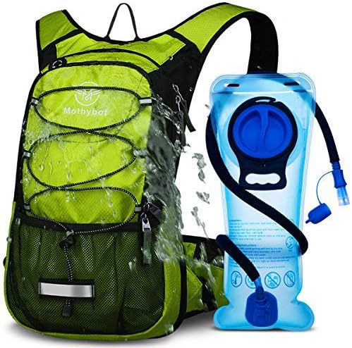 Pacote de hidratação de Mothybot, mochila de hidratação isolada com bexiga de água livre de 2l BPA e armazenamento, caminhada de mochila