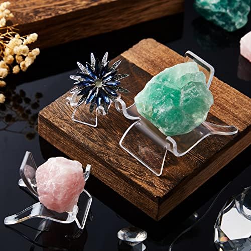 72 PCS Rock Display Stand, 3 tamanhos Crystal Stands para exibição Sphere Stands para exibir suporte de cristal de acrílico