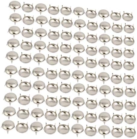 X-Dree 100pcs 16mm de papel de cabeça redonda DIY Brad Silver Tone para Scrapbooking Craft (100pcs 16mm DIY Redondo