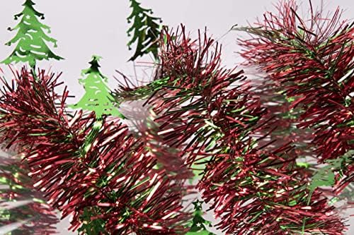 PMU Arrevas de Natal Tinsel Garland 9 'Red e Green PKG/1