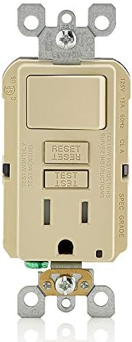 Leviton GFSW1-W Auto-teste SmartlockPro Slim GFCI Switch Combination Switch, 15-A, branco e 80405-W 2-Gang 1-Toggle 1-Decora/GFCI