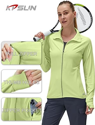 UPF feminino 50+ UV Proteção solar Roupas de manga longa Camisas atléticas de caminhada