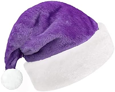 chapéu de natal para eyigylyo natal purple say hats de Natal para adultos unissex veludo de natal para o natal natal
