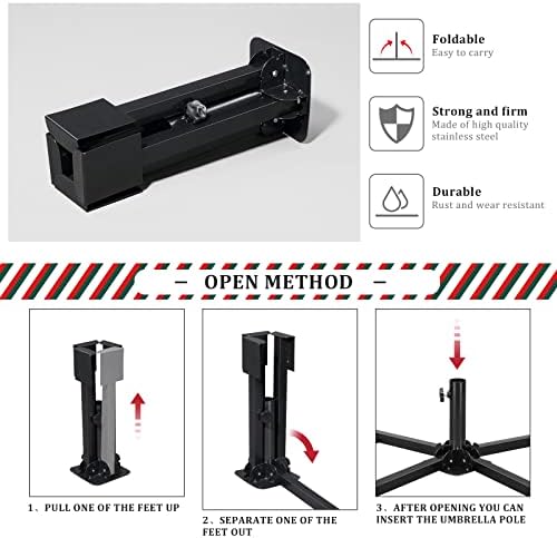 Fly Hawk Christmas Tree Stand, 3,4 ”Titular de ornamento de metal artificial de 1,4” Modelo universal Ajustável ， Árvore de Natal