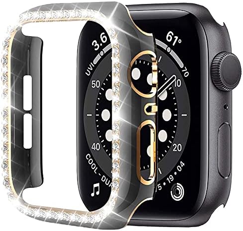 Ankang Diamond Crystal Case para Apple Watch 7 6 SE 40mm 44mm 41mm 45mm Iwatch Series 5 3 38mm 42mm Capas de proteção