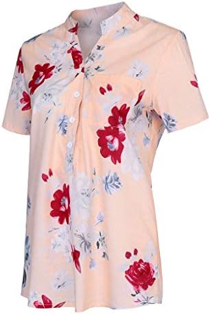 Tampos florais zefotim para mulheres 2023 botão Down Down Fashion Casual Camisas de manga longa/curta Blusa