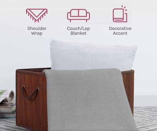 Cobertor de lã com curadoria e aconchegante e aconchegante, cobertor de lã Ultra Soft para sofá, sofá e cama, feitos com