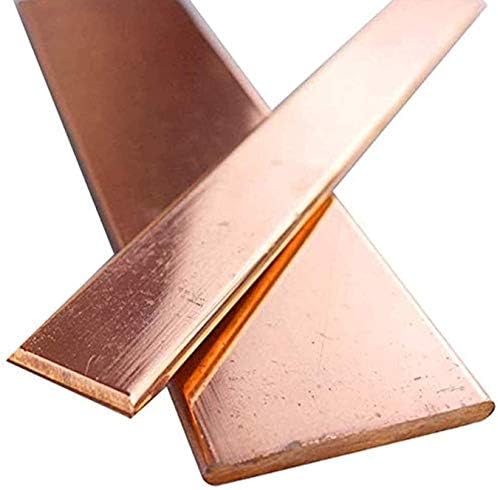 Folha de cobre Yiwango 4pcs 100mm/3,9 T2 Cu Metal Flat Barra Diy Artesanato de metalworking 3mm, largura 10mm Folha de cobre pura