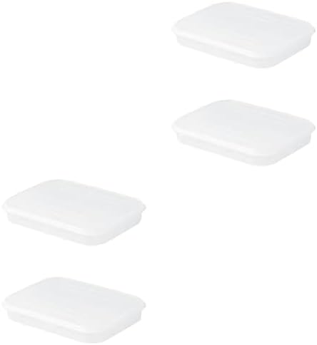 ALIPIS 4 PCS Caixas Perfil Armazenamento de carne baixa recipiente de geladeira: alimentos vegetais frios rasos de delicatessen organização