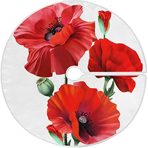 Salia de árvore de Natal de Florals Vermelho de Oarencol Poppy