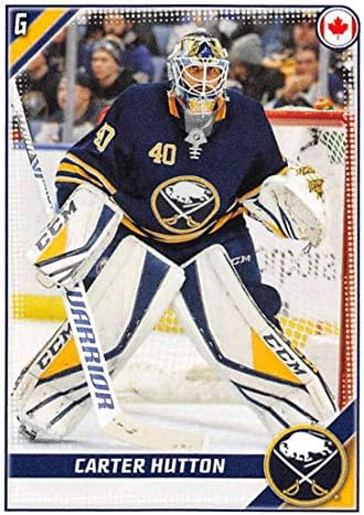 2019-20 TOPPS NHL adesivos 63 Carter Hutton Buffalo Sabers NHL Hockey Mini Sticker Trading Card