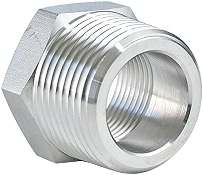 JOYWAYUS Hex Head 1/2 NPT Male × 1/4 NPT Bucha Feminina Redutores de Piúoso Ajaceiro Aço Anterior