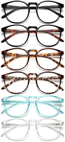 Giblogo elegante 6 óculos de leitura de embalagem para homens - Blue Blocking Computer Readers - Facilize Visão Blurry e olhos
