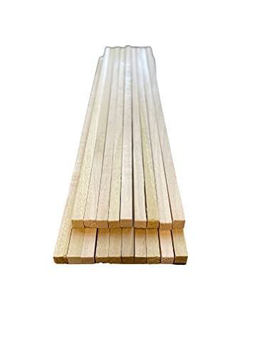 casca e lindy quadrado hastes de passador de madeira de 1/2 polegada x 12 palitos de madeira para trabalhar madeira