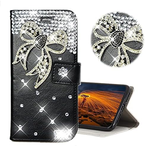 AS -ZEKE GLITTER GLITTER PHELEL CASE COMPATÍVEL COM MOTO G STYLUS 5G 2021, 3D Série artesanal Retor de arco de arco Crystal