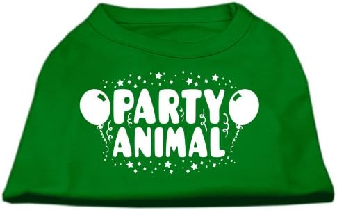 Mirage Pet Products Party Animal Screen Print Shirt Emerald Green Med