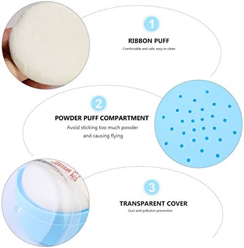 Mobestech Baby Talcum Powder Case Body Poff Buff e Recipiente Plástico Pós-Bath Bath Puff Box Plowt Portable Dispensador Caso