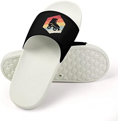 Retro 70s Skate House Sandals não deslizam chinelos de dedão do pé para massagem Banho de spa de chuveiro