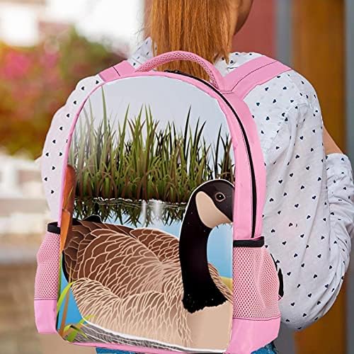 Mochila VBFOFBV para Mulheres Daypack Laptop Backpack Saco casual de viagem, Família de pato de outono de outono vintage